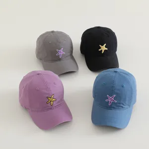 Unisex Kids And Adults Baseball Cap Sun Protection Polyester Starfish Embroidery Casual Outdoor Sport Hat