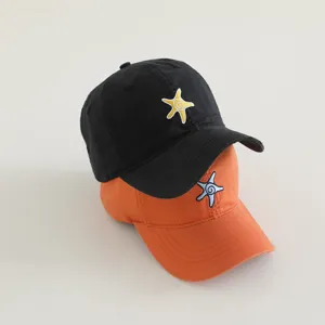 Children embroidered baseball cap casual cute style kids sun protection hat daily wear cute.