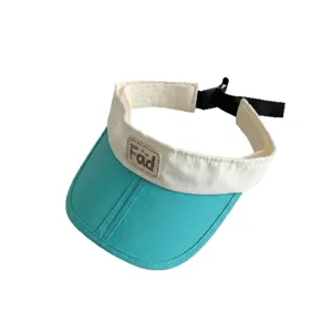 Kids sun visor hat summer empty top hat color block adjustable beach cap for toddlers