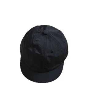 Black short brim quick dry baseball cap casual outdoor breathable sun hat solid color