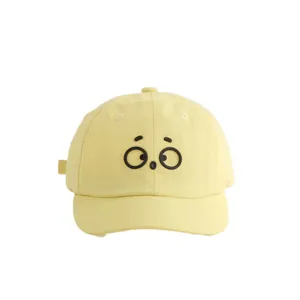 Cute big eyes kids baseball cap summer sun protection funny cartoon style baby hat yellow