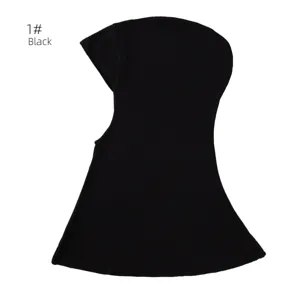 Solid color mercerized cotton breathable long neck guard hood cap for daily wear