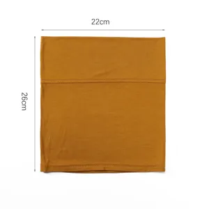 Solid color modal tube cap detail view showing 22x26cm dimensions, soft and breathable fabric.