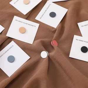 Bunte runde flache starke Hijab Magnete Schal Nadeln Anti-Rutsch Magnetknöpfe Detailansicht