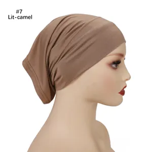 Comfortable Breathable Modal Hijab Cap Plain Stretch Muslim Under Scarf Undercaps