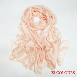 Soft solid color silk-linen crinkle scarf hijab shawl showing detailed texture view.