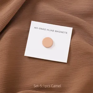 Runde magnetische Hijab Nadel, sichere Schal Magnet Brosche, kamelfarbene Accessoires.
