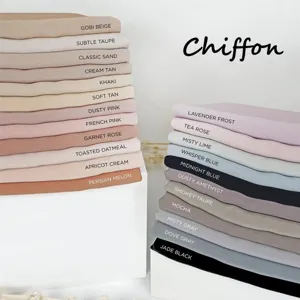 Einfarbig Chiffon Hijab Schal weich muslimisch Kopftuch elegant Damen lang Wickeltuch