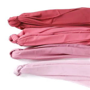 Chiffon hijab variant in pink shades, solid color long scarf for women, soft head wrap.