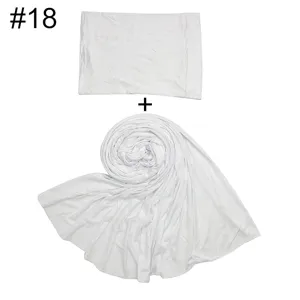 Einfarbig weich Modal Baumwolle Damen kleiner Schal und Innencape Detail Set fuer Alltag.