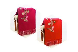 Otono invierno floral bordado imitacion cachemira mujer bufanda elegante estola
