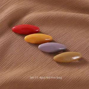 Épingles de sûreté ovales en plastique coloré et clips pour écharpe lot de 4 pièces