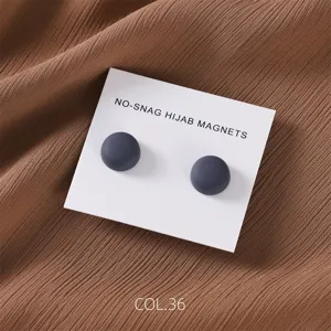 Matte magnetic hijab pins round scarf magnets clothing accessories 2pcs set detail view