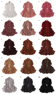Sciarpa in chiffon strass leggero traspirante hijabs scialle lungo variante colore