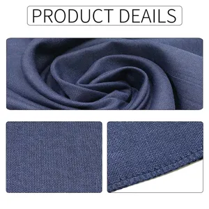 Bufanda larga lisa de algodón azul oscuro tela hijab transpirable material ligero.