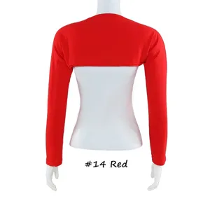 Manches bolero shrug de protection solaire en modal anti-reflets variante rouge detail