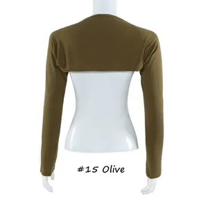Manches de bolero en modal, shrug de protection solaire pour femmes, uni manches longues.