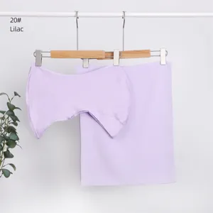 Modal solid color breathable hijab inner cap and long neck cover scarf set for women