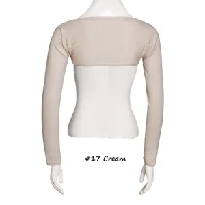 Manches boléro anti-UV en coton modal, vue détaillée cache-épaules couleur crème