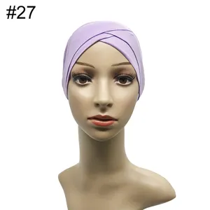 Modal Kreuz Turban Untertuechlein muslimischer Kopfumschlag dehnbar fuer Damen Alltag