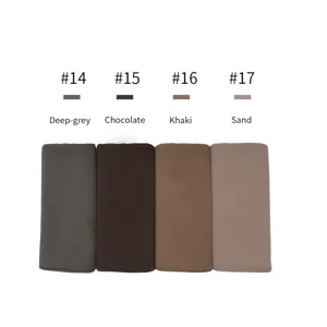 Detailed view of chiffon hijab scarf color options #14 #15 #16 #17 showing close-up fabric texture.
