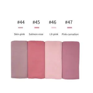 Detailed close-up view of monochrome bubble chiffon hijab scarf color options and shades.