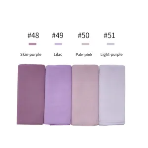 Women fashion chiffon scarf hijab shawl in four elegant purple shades for daily sun protection.