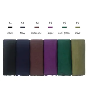 Solid color modal cotton jersey hijab scarf soft stretchy plain mult-color fashion headwrap