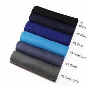 Glitter viscose solid color women hijab scarf shawl, sparkling lightweight shimmering wrap.