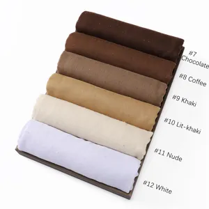 Solid glitter viscose cotton linen scarf hijab shawl variant color display tray set