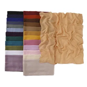 Detailed view of multi-color starry sky rhinestone voile scarves, soft and breathable.