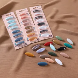 Plastic Colorful Safety Pins Card Pack Brooch Scarf Clip Anti-Glare Pin Fashion Clothing Accessories Decorative Pin