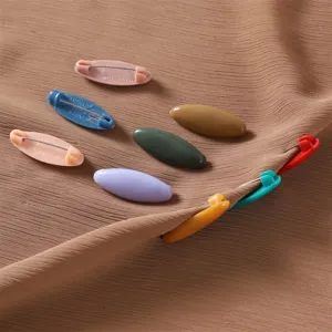 Colorful plastic safety pins hijab scarf clips anti-glare clothing pins set