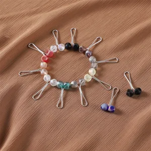 Bunte Kristallkugel U-förmige Hijab-Nadeln, modische Schal-Clips und Schalhalter für Frauen.