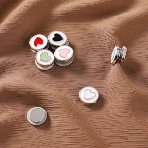 Süße Herz Magnet Schnalle für Schal Tuch, stilvolles Emaille Brosche Accessoire für Damen Mode.