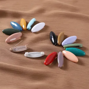 Colorful plastic safety pins shawl clips anti-slip scarf buckles set for women clothing