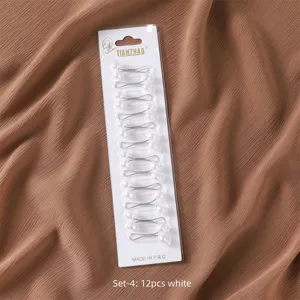 Perl U-förmige Hijab Nadeln Set 12 Stk Schal Clips Nahaufnahme weiße Tuchfixierung