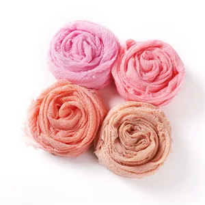 Solid color crinkle gauze scarf soft breathable wrap shawl multi-color newborn photo props