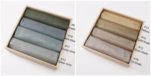 Viscose metallic thread scarf women head wrap solid color shawl multiple color variant set