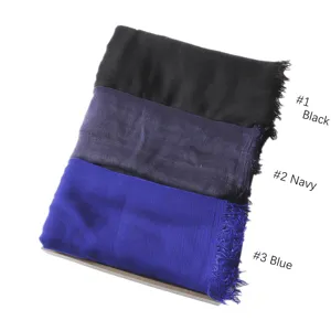 Solid color modal cotton scarf with fringed edges, soft breathable shawl for women and men.