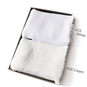 Plain modal cotton thin tassel scarf breathable soft solid color wrap shawl for women