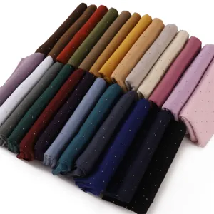 Stunning glitter dot long scarf for women, breathable soft sheer wrap shawl, stylish hijab.