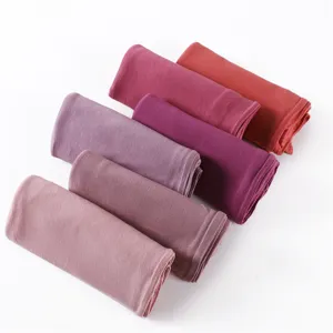 Solid color mercerized cotton breathable soft women headscarf hijab detail view fabric