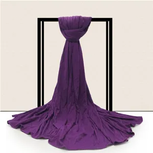 Solid color modal cotton jersey soft hijab scarf detail view, elegant drape and fabric texture.