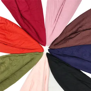 Multicolor modal cotton jersey headbands set, soft elastic hair wrap scarves for women daily wear.