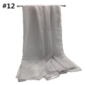 Hermosa elegante bufanda de viscosa con brillo pañuelo ligero hiyab chal mujer chic
