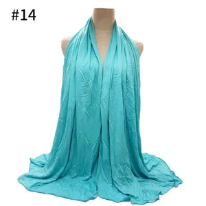 Solid color modal cotton jersey oversized soft women hijab scarf comfortable daily wrap