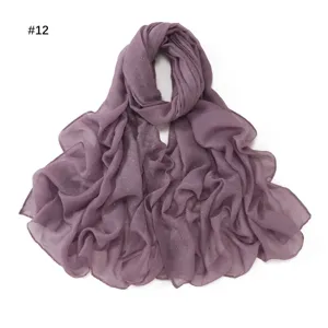 Purple Starry Voile Long Scarf Women Soft Breathable Gold Sprinkled Shawl Wrap Fashion.