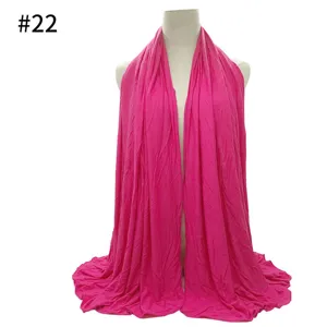 Detail view of the soft solid color modal jersey hijab scarf, breathable and comfortable.