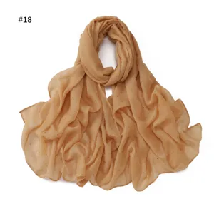 Elegant shimmering voile long scarf with rhinestones, lightweight breathable gold-splashed cape.